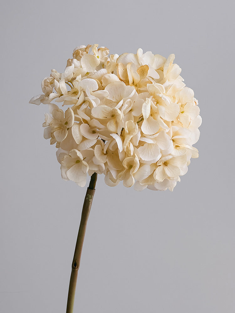 Real Touch Faux Hydrangea Stem – Full Bloom Floral Branch – 26"
