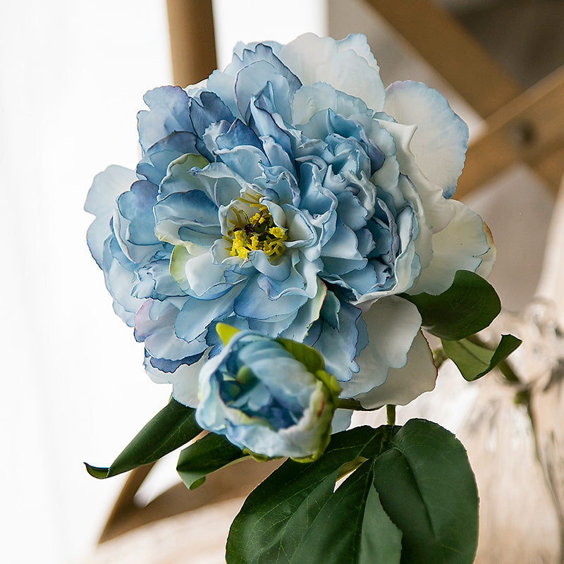 Faux Peony Stem - Blooming Floral Branch - 19.2"