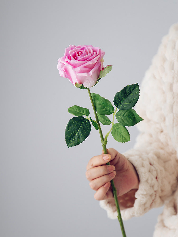 Loulan Rose Real Touch Seidenblume - 17,5"