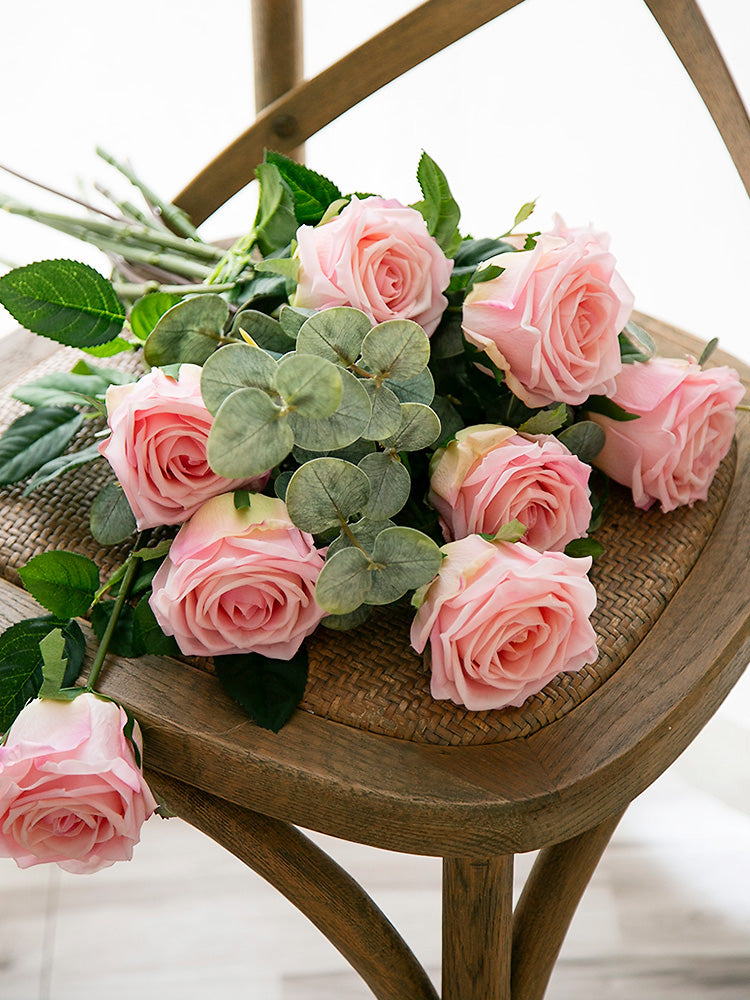 Loulan Rose Real Touch Seidenblume - 17,5"