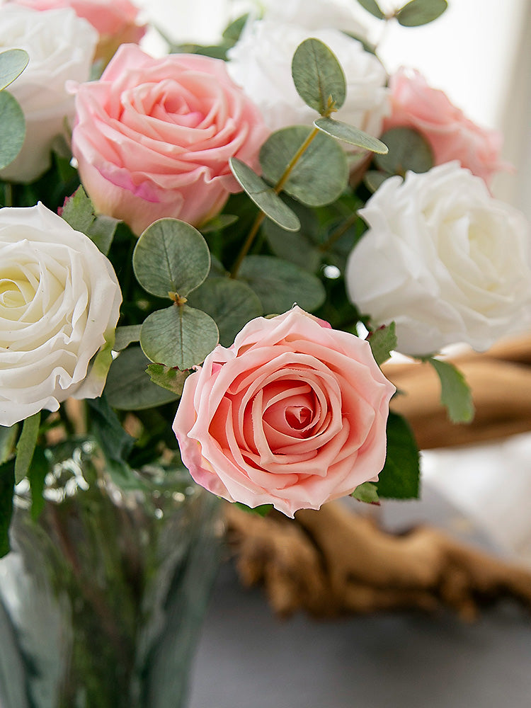 Loulan Rose Real Touch Seidenblume - 17,5"