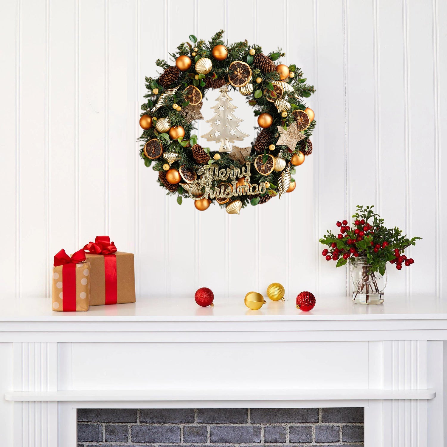 Origineel Ontwerp Luxe Kunstmatige Kerstkrans - 13&