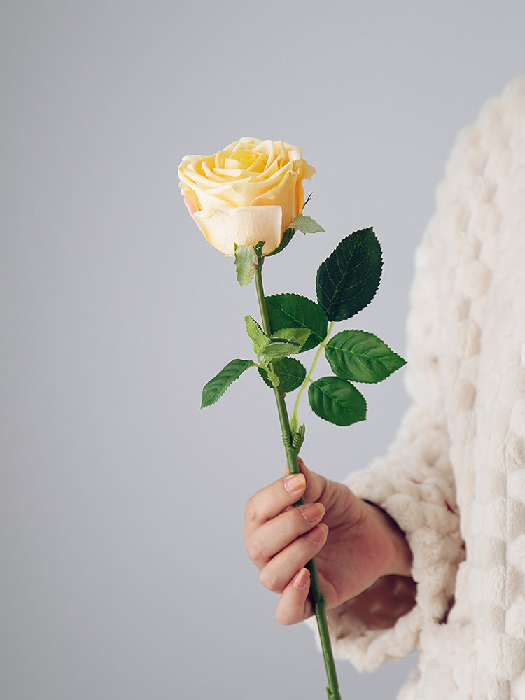 Loulan Rose Real Touch Seidenblume - 17,5"