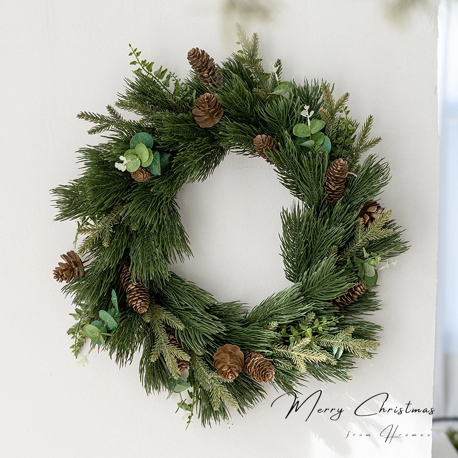 Real Touch Kunstmatige Kerstdennenappelkrans - 20&