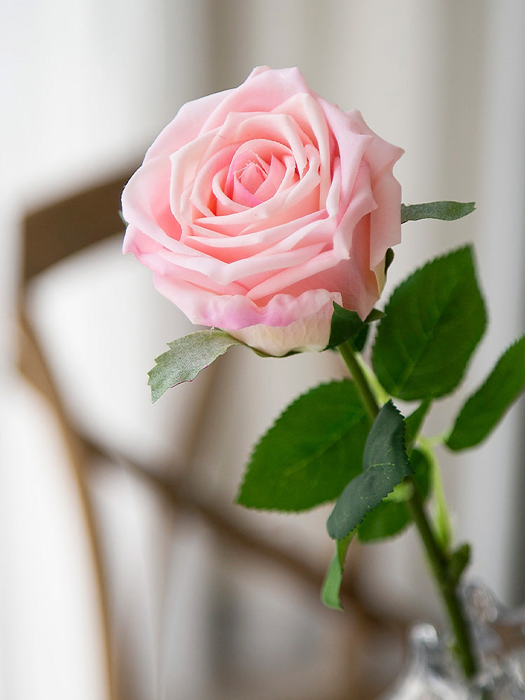 Loulan Rose Real Touch Seidenblume - 17,5"