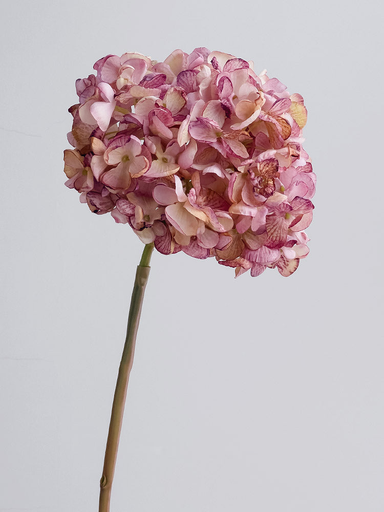 Real Touch Faux Hydrangea Stem – Full Bloom Floral Branch – 26"