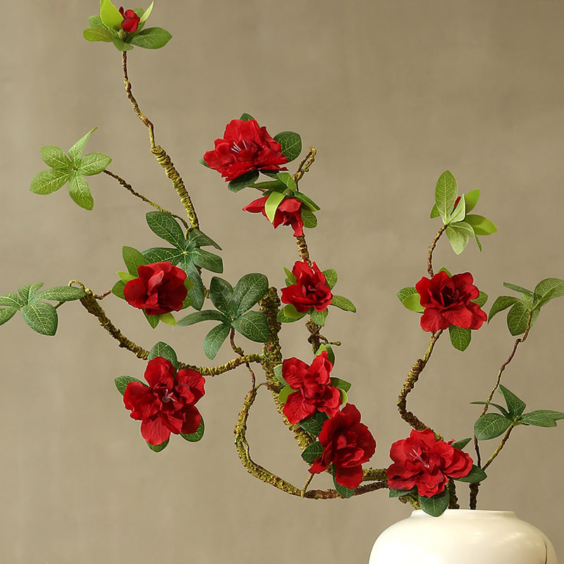 Azalea kunstbloemarrangement in inktverfschilderijvaas - 33.5"