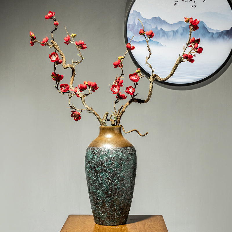 Golden glazed clay pot - 11"