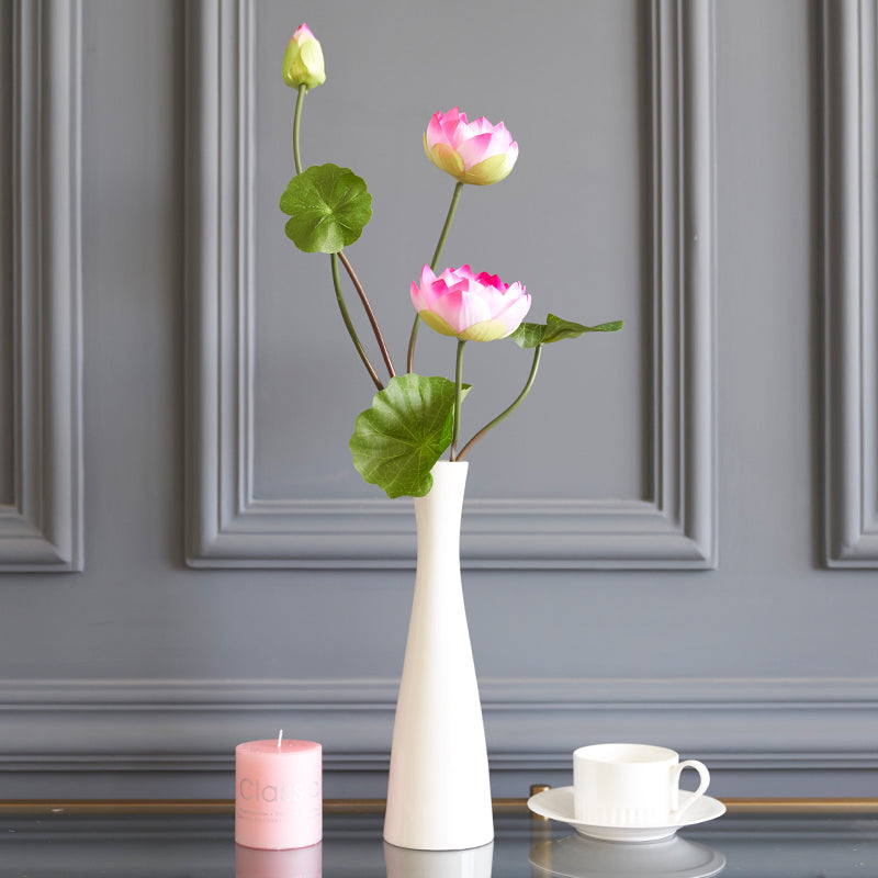 Slender white vase - 12"