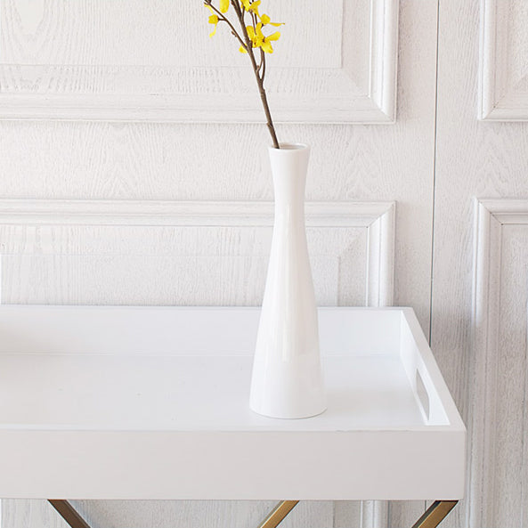 Slanke witte vaas - 12"