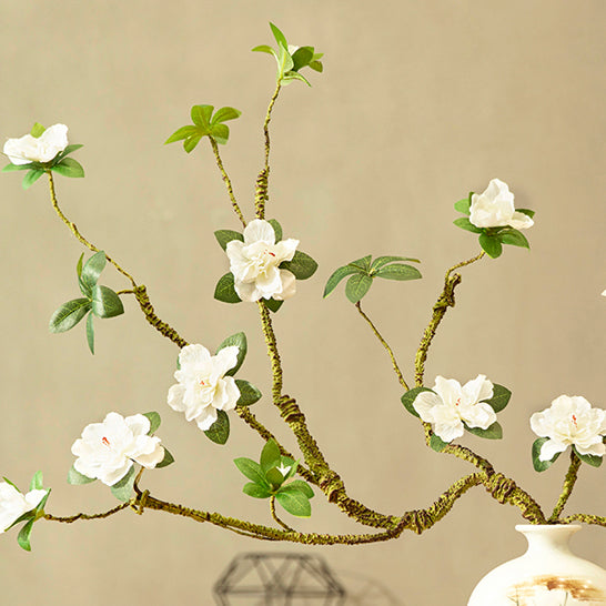 Azalea kunstbloemstuk in antieke vaas - 31.5"