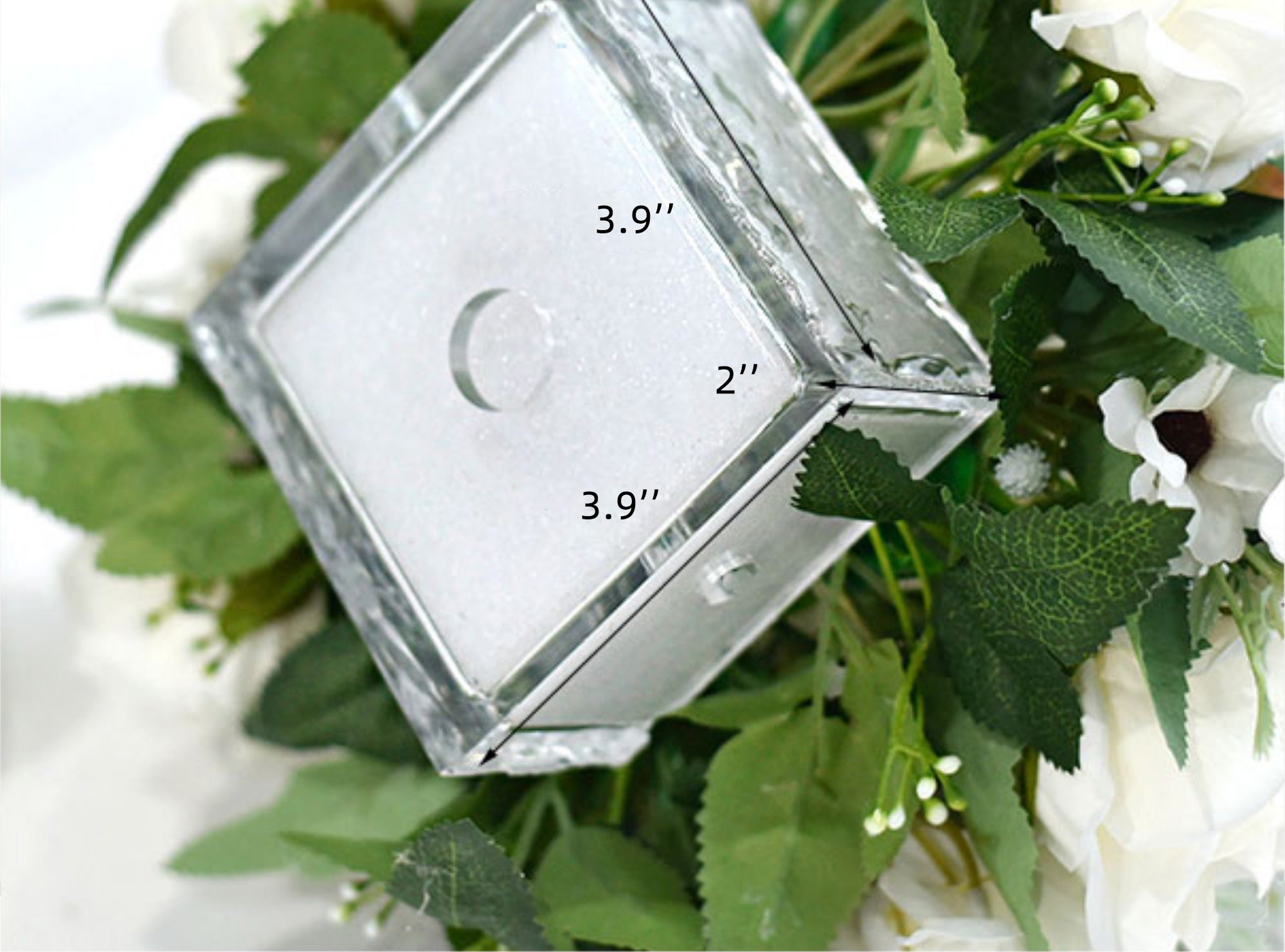 Light Pink Rose, Hydrangea, Cockscomb & Succulent Plants Fake Flower Centerpiece - 7.8"