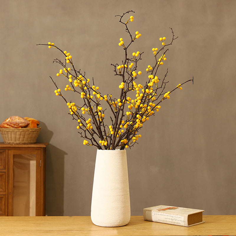 Artificial Fortune Fruit in White Ceramic Vase - 33.5"