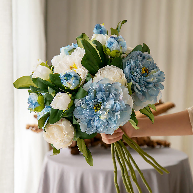 Faux Peony Stem - Blooming Floral Branch - 19.2"