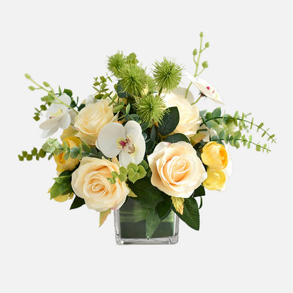 Champagne Silk Flower Centerpiece - 10.6‘’