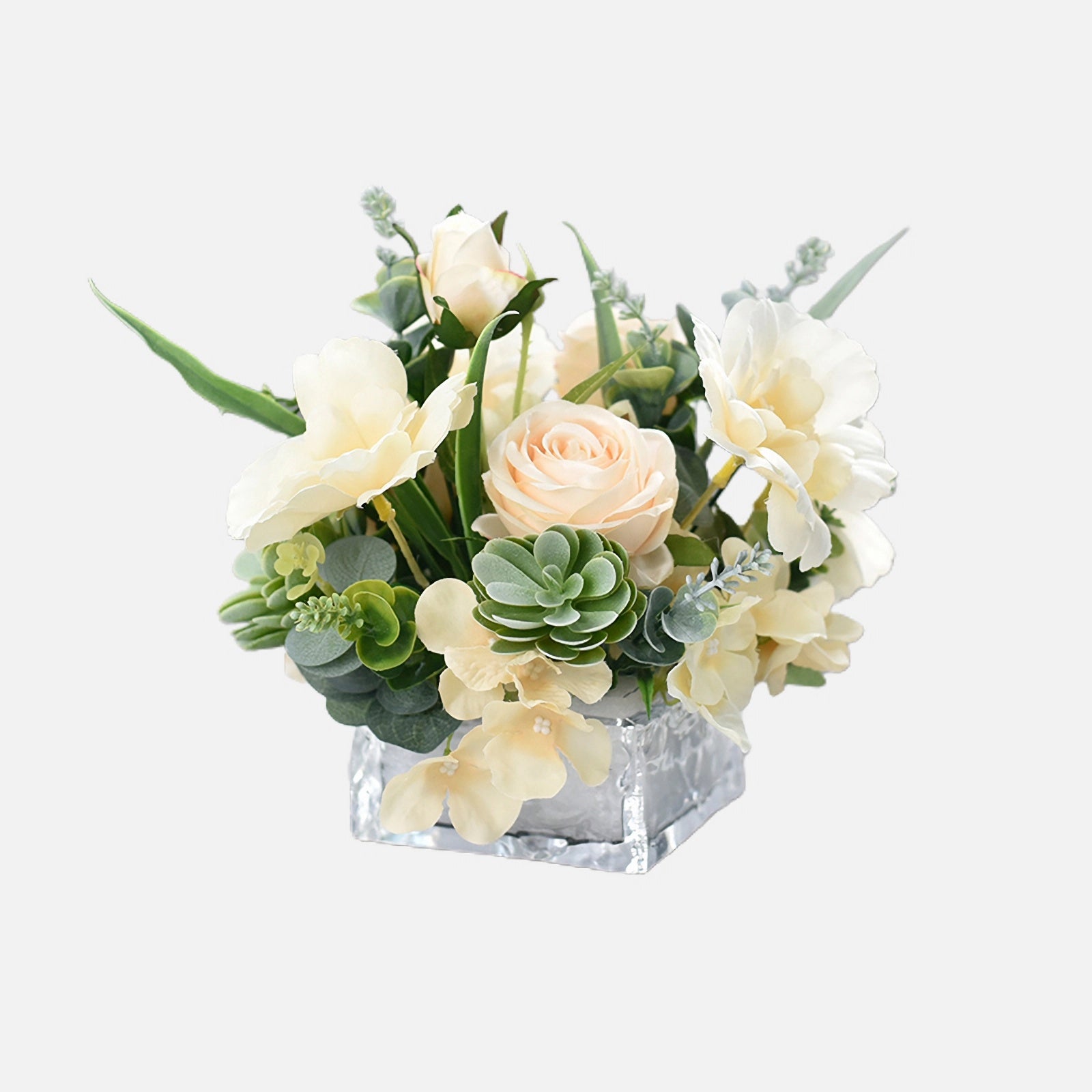 Champagne Silk Flower Arrangement - 7.8&