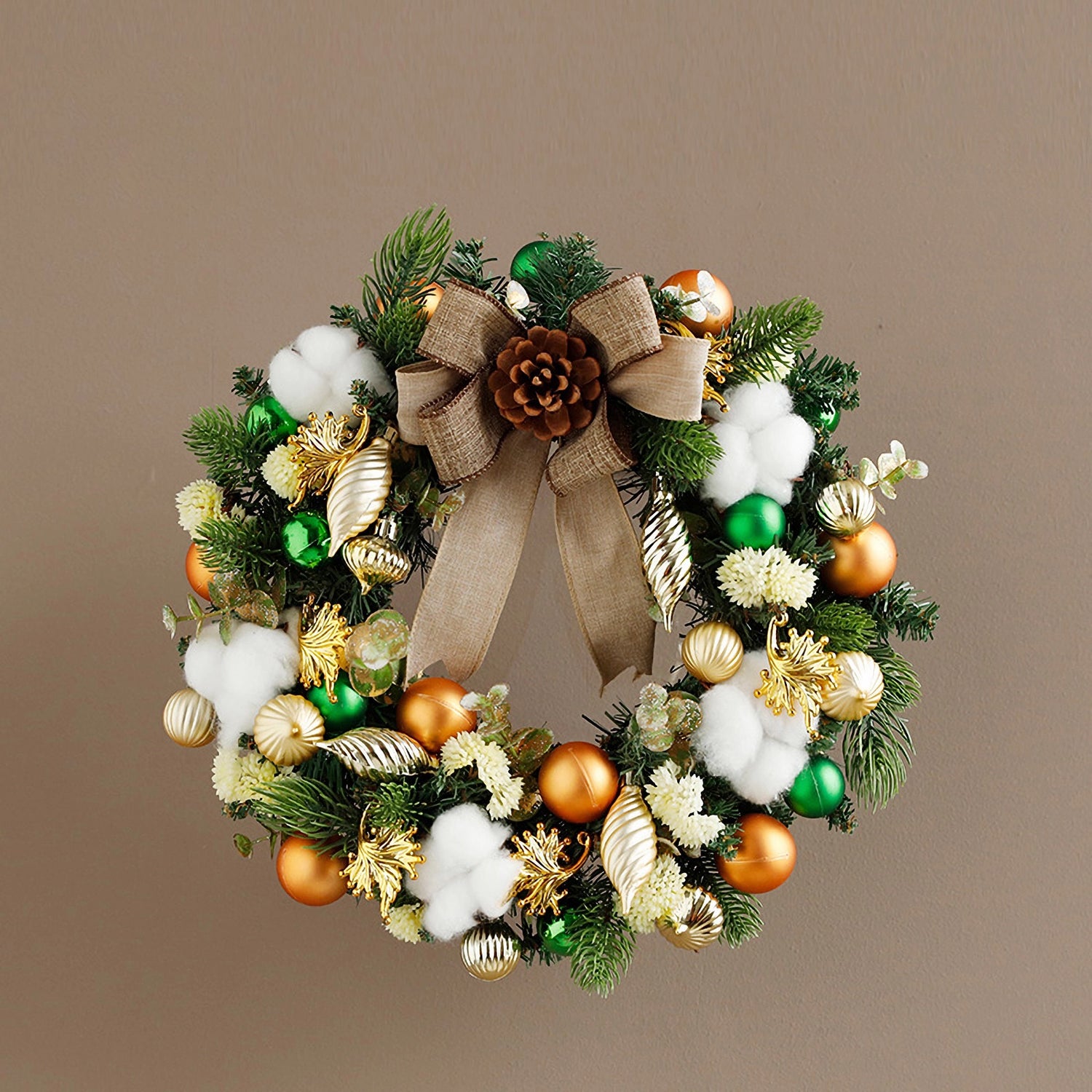 Original Design Elegant Artificial Christmas Wreath - 13.8&