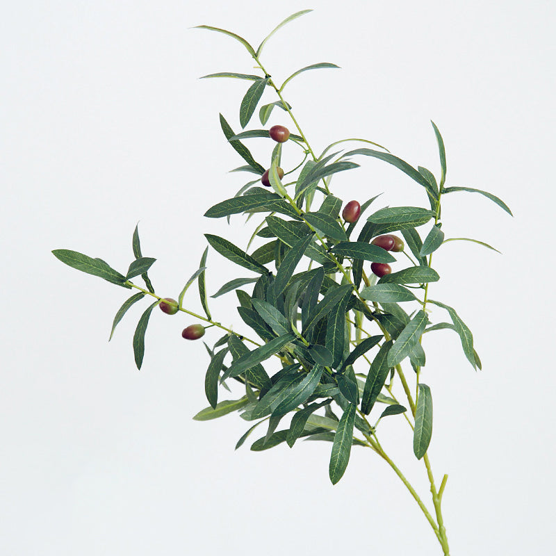 Faux Olive Branch Stem - Tall Decorative Greenery for Vase Decor - 39"