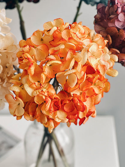 Burnt Edge Hydrangea Faux Flower - 22&quot;