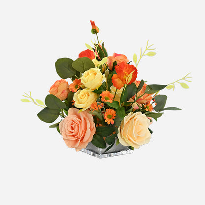 Orange Artificial Flower Centerpiece - 9.8‘’