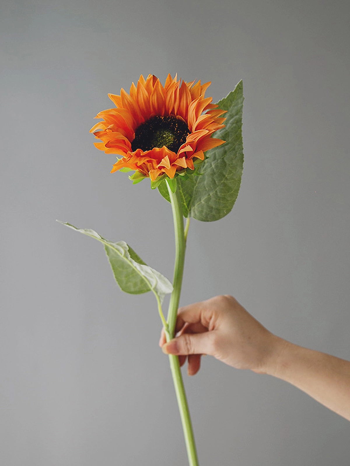 Real Touch Artificial Sunflower Stem - Tall Floral Branch for Vase Decor - 23.6"