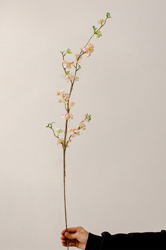 Faux Snow Willow Branch - Tall Flowering Stem for Vase Decor - 39"