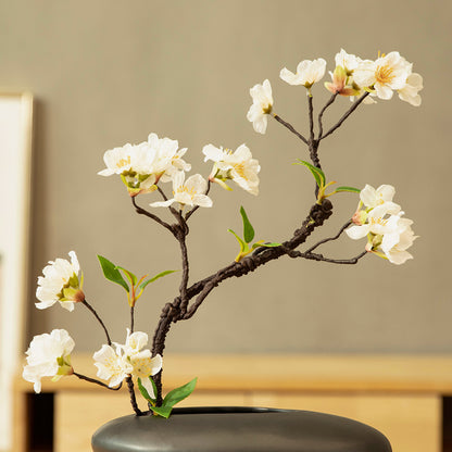 Cherry Blossom Artificial Flower Arrangement in Oval Vase - 15&