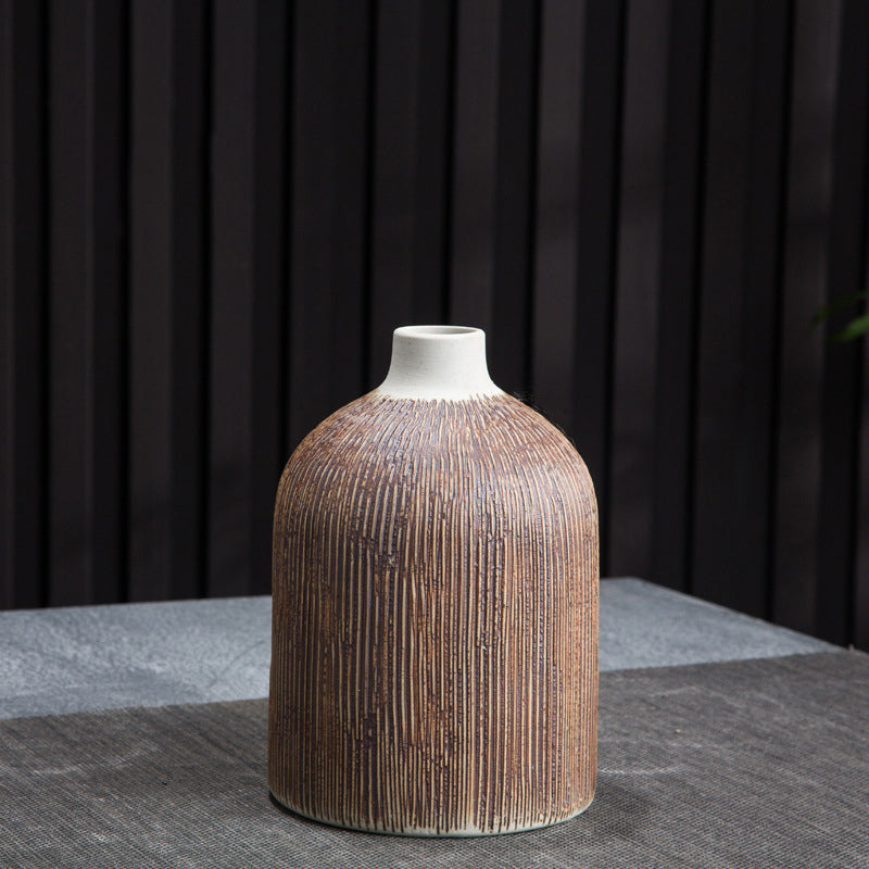 Zen ceramic vase - 7"