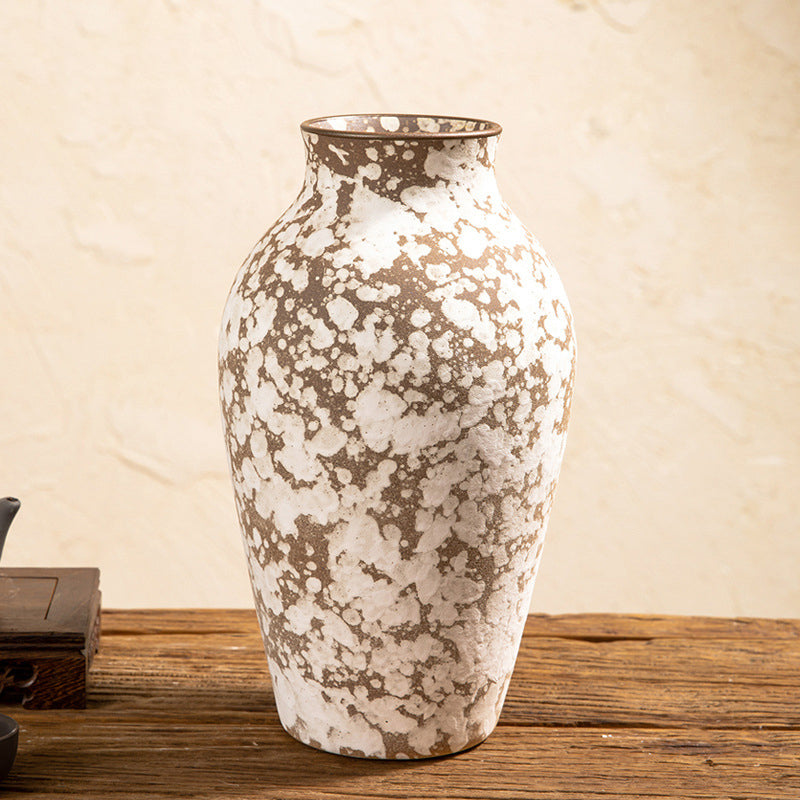 Neoclassical glazed pottery pot - 11"