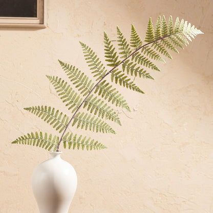 Faux Fern Leaves in White Guanyin Vase - 38&