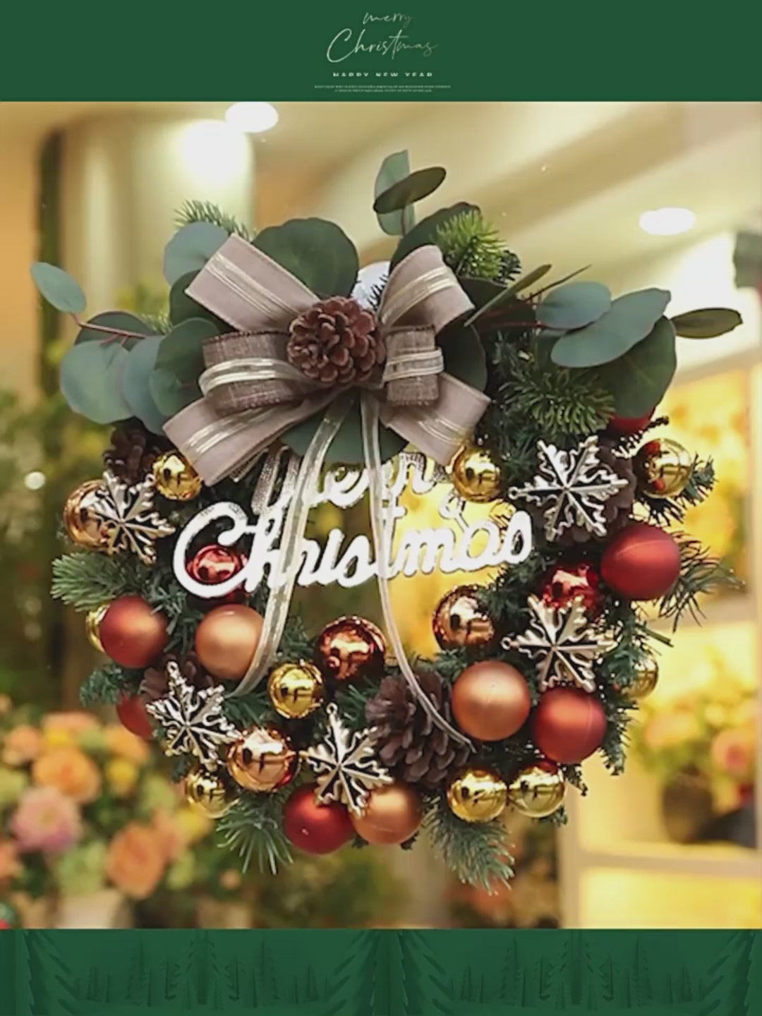 Original Design Luxury Artificial Christmas Wreath - 13.8